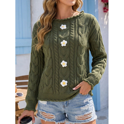 Damen-Patchworkpullover vielseitig kombinierbar für den Alltag