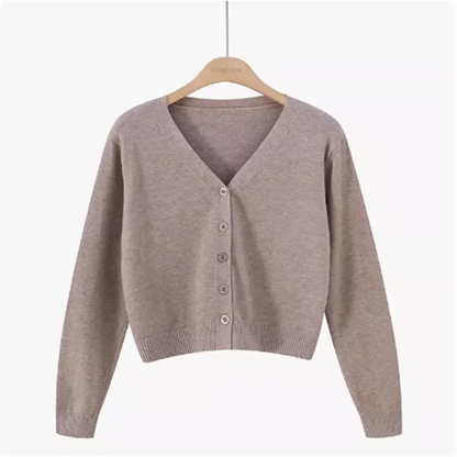 Damen V-Ausschnitt Leichter Strickpullover