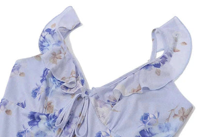 Florales Maxikleid mit tiefem Rückenausschnitt für den Sommer