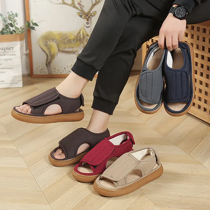 Damen Sandalen mit Klettverschluss aus verschiedenen Blickwinkeln