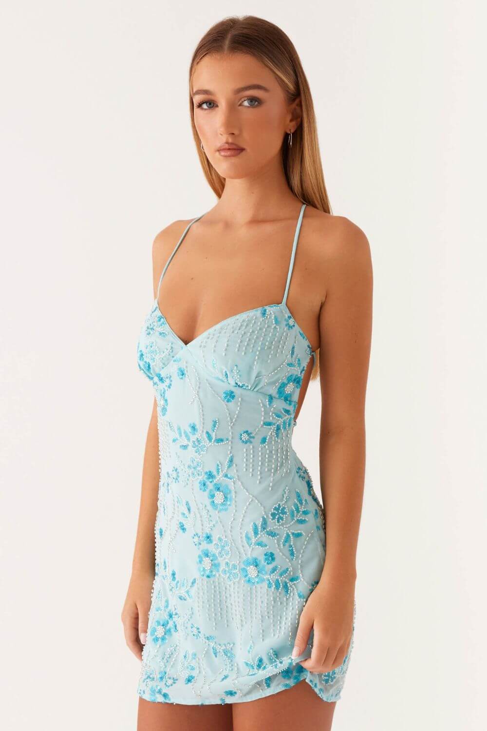 Paillettengeschmücktes kurzes Kleid