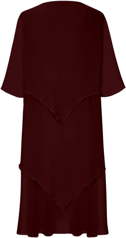 Elegantes Chiffonkleid mit Lagenlook