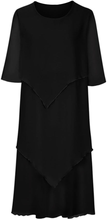 Elegantes Chiffonkleid mit Lagenlook
