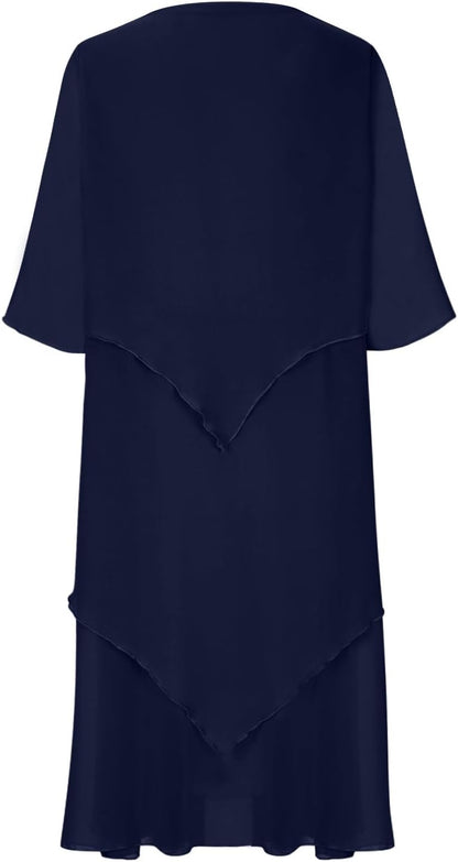 Elegantes Chiffonkleid mit Lagenlook