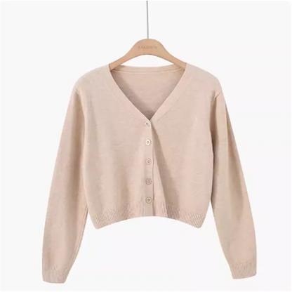 Damen V-Ausschnitt Leichter Strickpullover