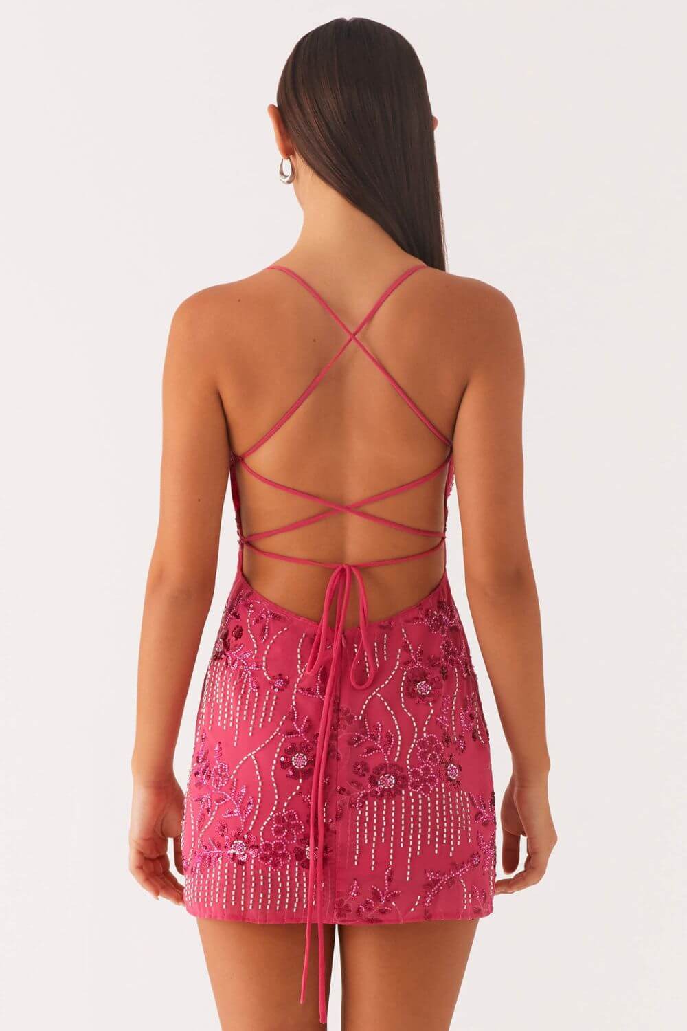 Paillettengeschmücktes kurzes Kleid