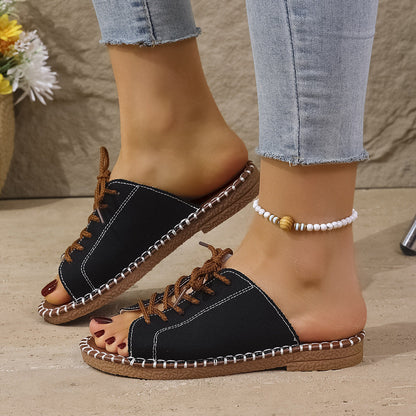 Damen-Riemchensandalen mit elegantem Schnürdesign für den Sommer