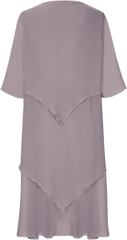Elegantes Chiffonkleid mit Lagenlook