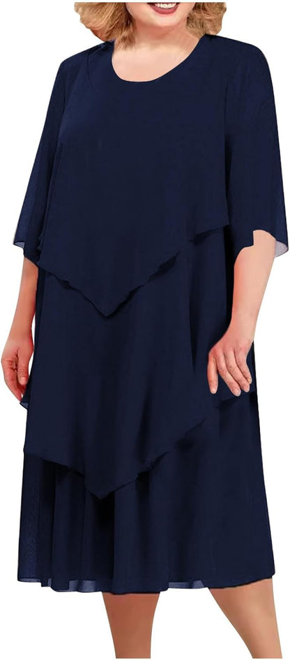 Elegantes Chiffonkleid mit Lagenlook