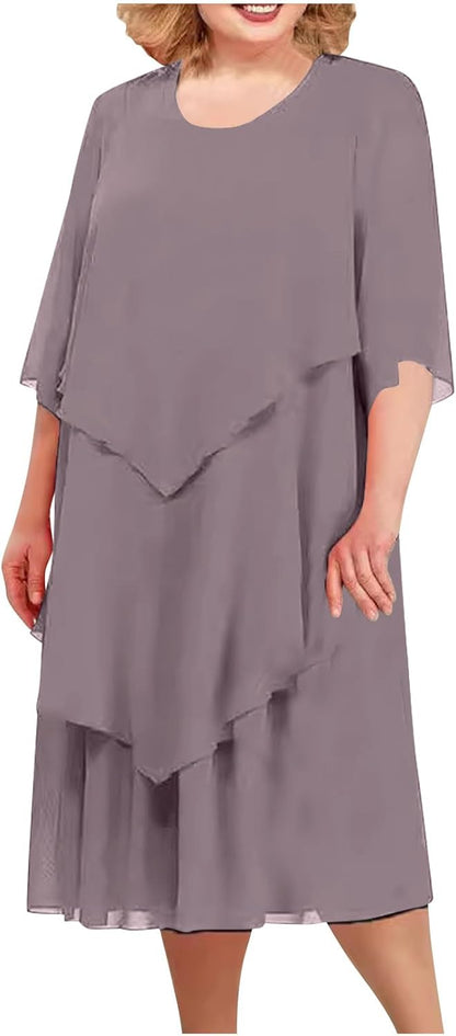Elegantes Chiffonkleid mit Lagenlook