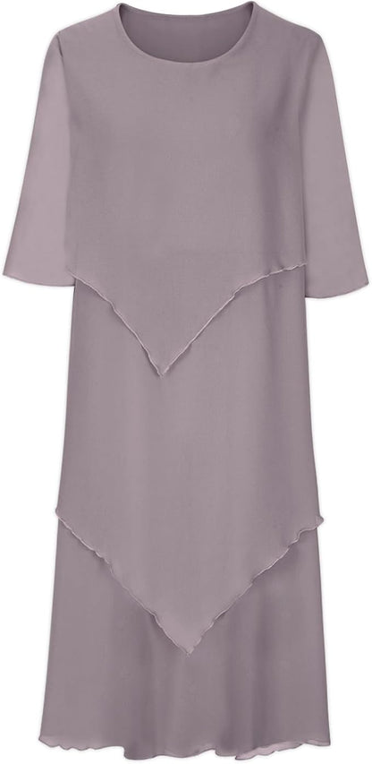 Elegantes Chiffonkleid mit Lagenlook