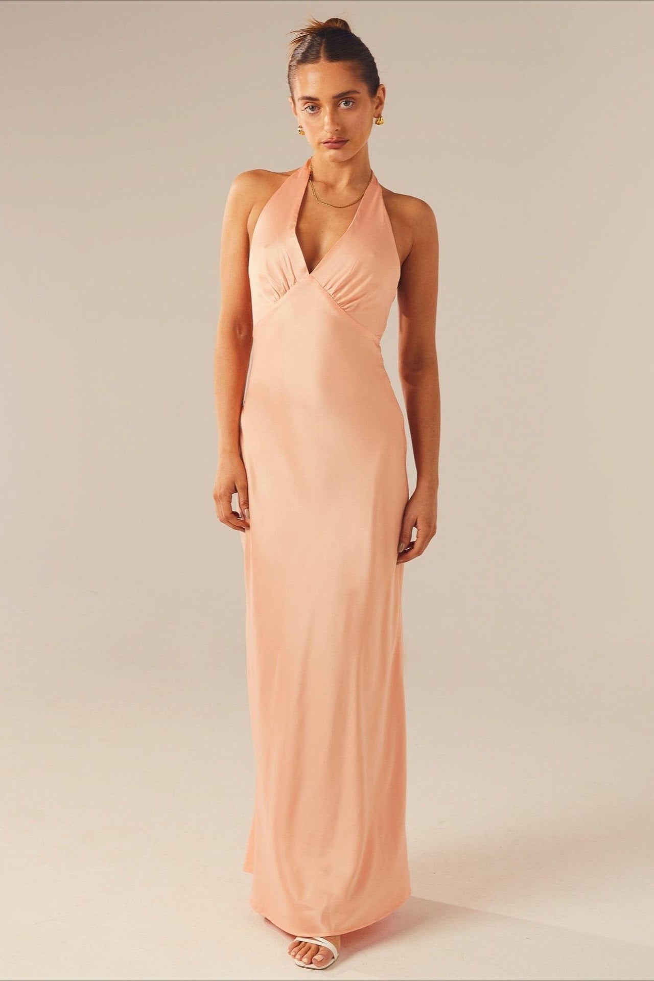 Damen Maxikleid mit V-Ausschnitt für Abend, Feier oder Urlaub