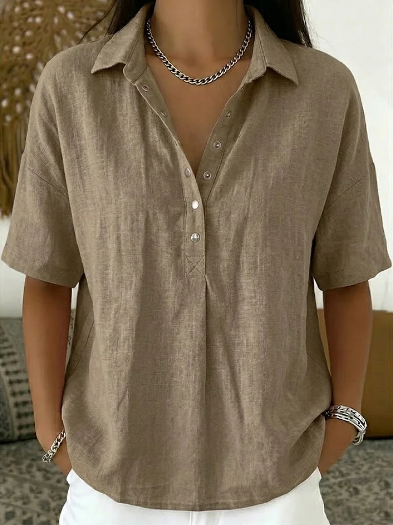 Willow - Bluse mit Kragen und Knopfleiste