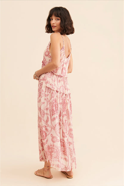Elegantes ärmelloses Damen-Maxikleid mit Blumenprint für Sommer und Urlaub