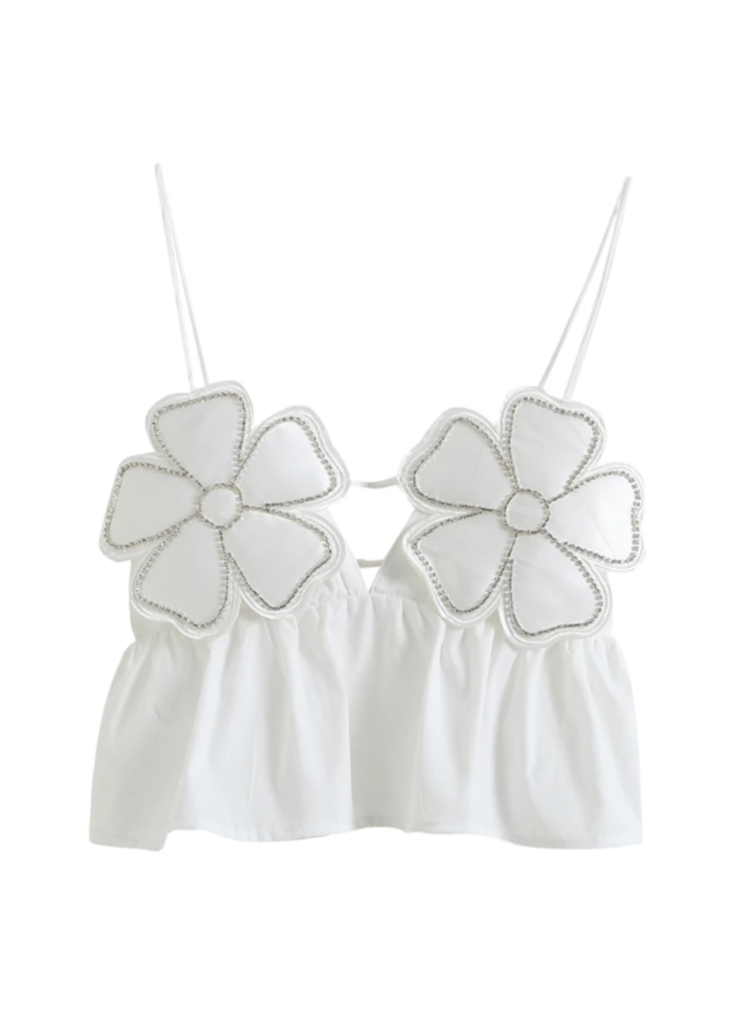 Damen Weiß Elegantes Ärmelloses Arabella Top