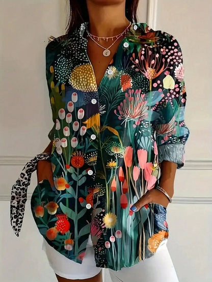 Elegantes Langarmhemd mit Muster