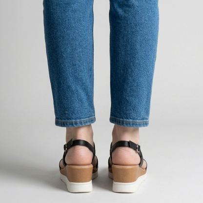 Damen Keilabsatz Komfortsandalen