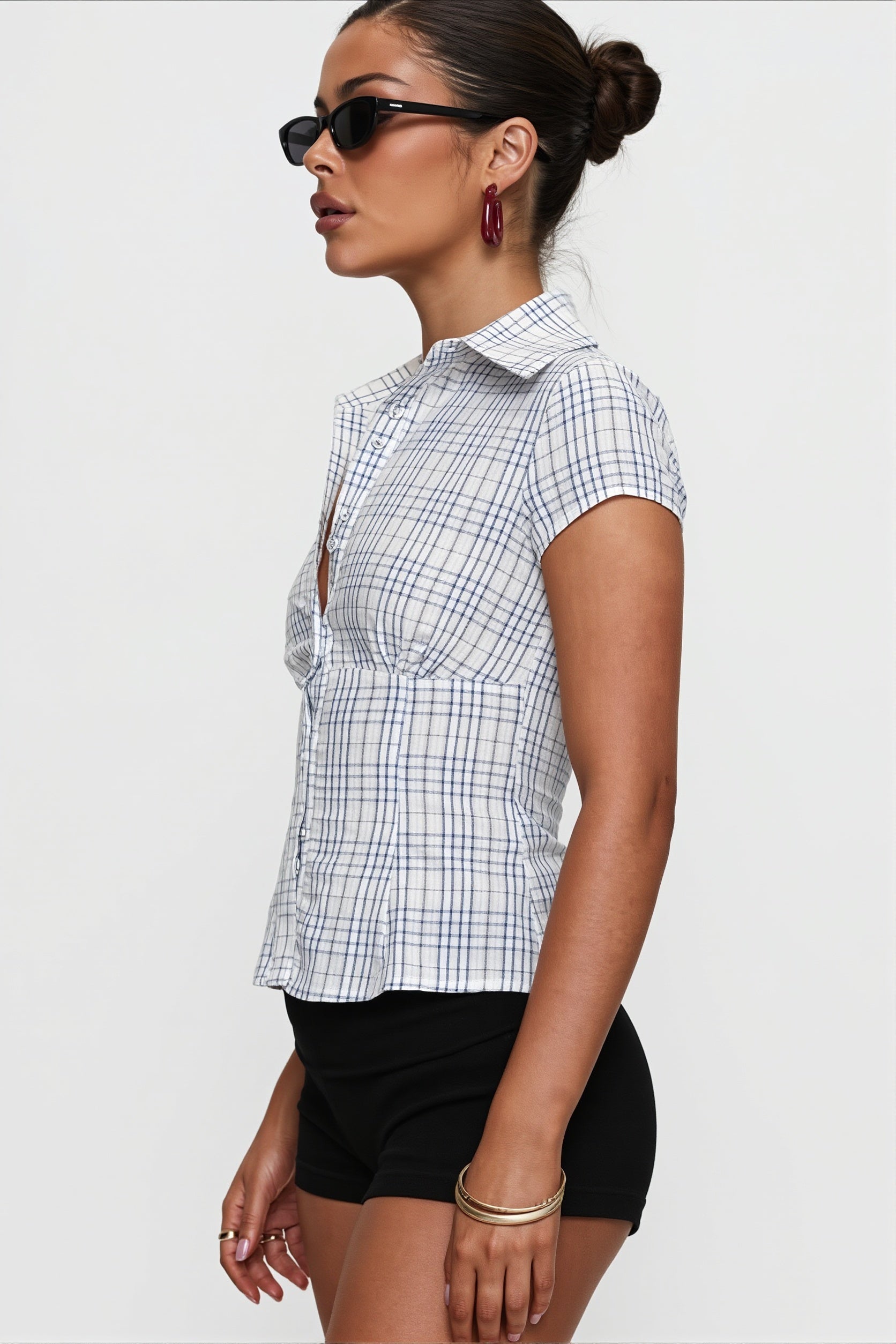 Damen Polobluse mit schmaler Silhouette für Büro und Freizeit