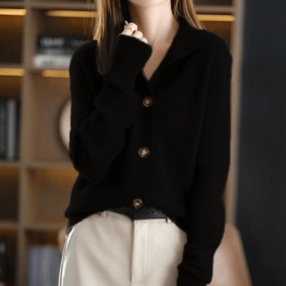 Cozy cashmere knit cardigan sweater 