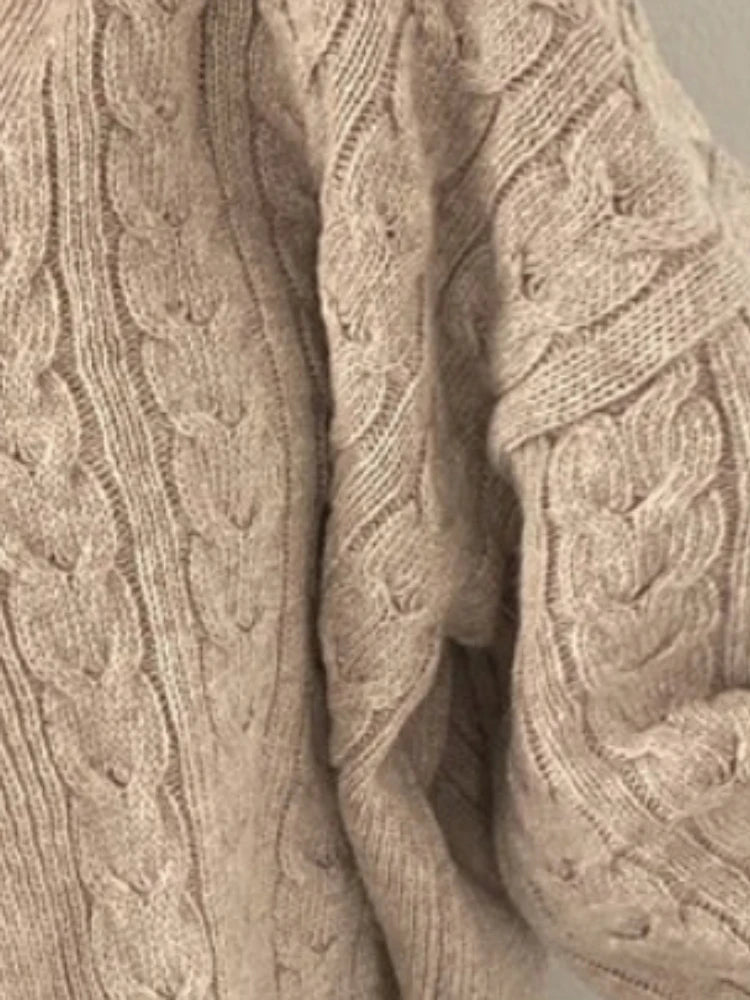 Damen Strickpullover mit V-Ausschnitt und lockerem Sitz