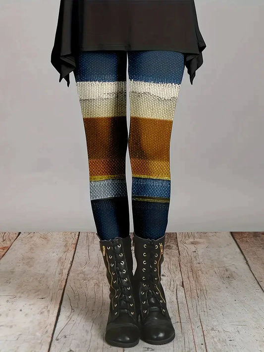Elegante Leggings mit buntem Druck [Letzter Tag Rabatt]
