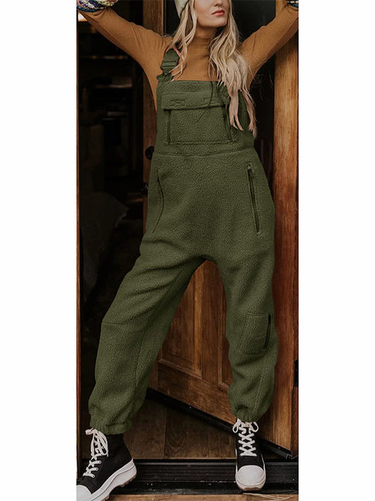 Thermo-Overall aus Fleece für Damen mit Reißverschlusstaschen [Letzter Tag Rabatt]