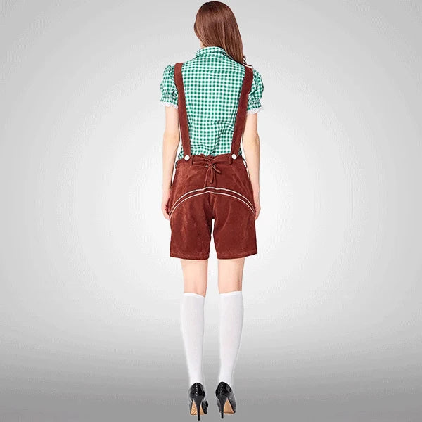 Samt bestickte bayerische Latzhosen traditionell