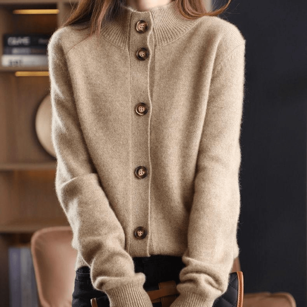 Cozy cashmere knit cardigan sweater 