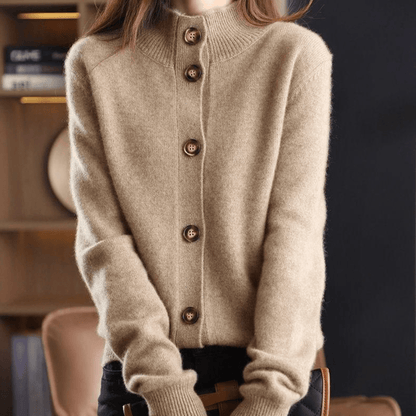 Cozy cashmere knit cardigan sweater 