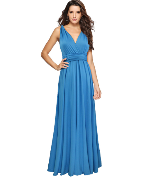 Multifunktionales Stretch-Wickel-Midikleid