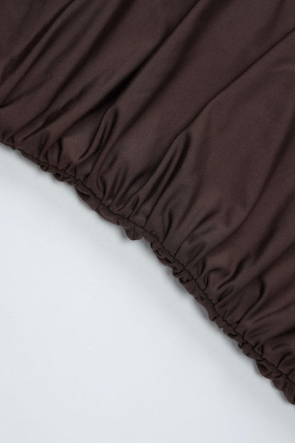 Asymmetrisches Drapiertes Ein-Schulter-Kurzkleid