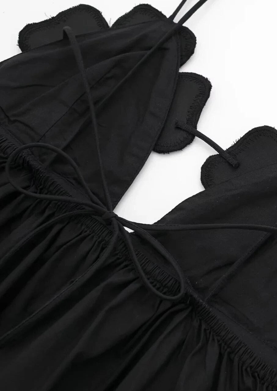 Damen Schwarzes Ärmelloses Arabella Top