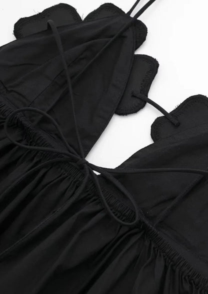 Damen Schwarzes Ärmelloses Arabella Top