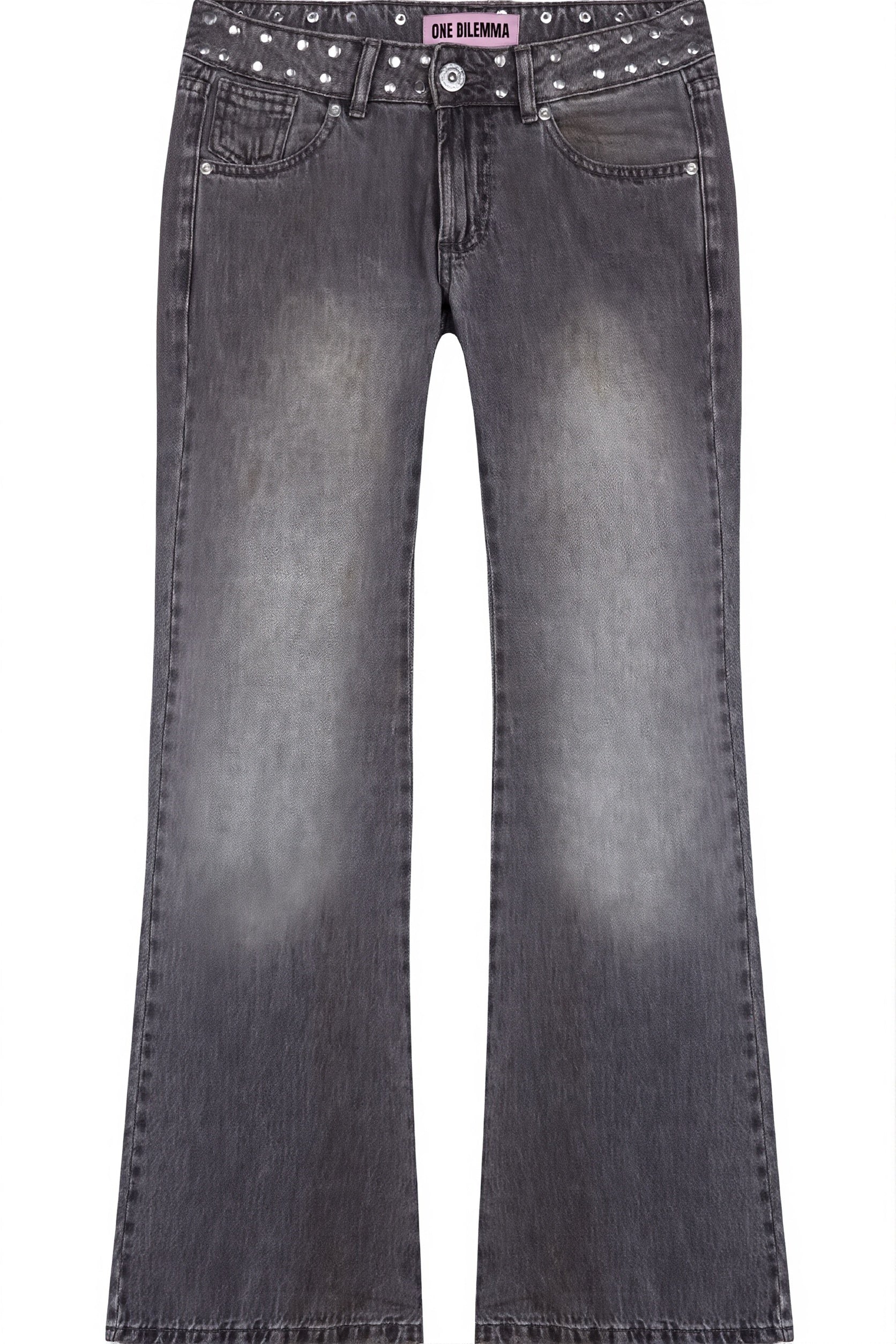Damen Mid-Waist-Jeans mit weitem Schnitt im lässigen Styling