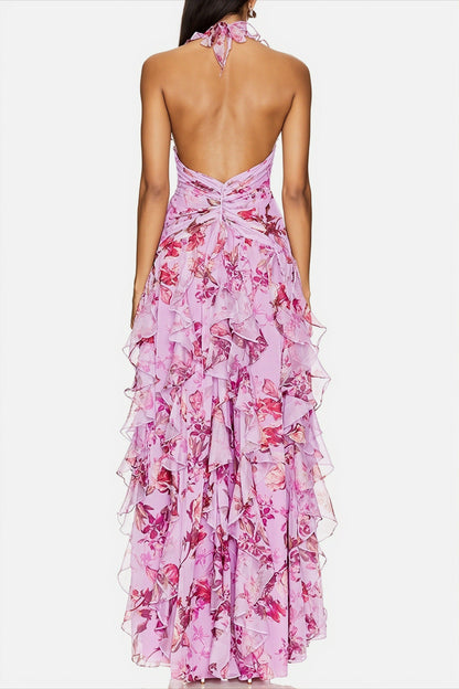 Damenkleid mit fließendem Schnitt und mehrlagigem Stufenrock