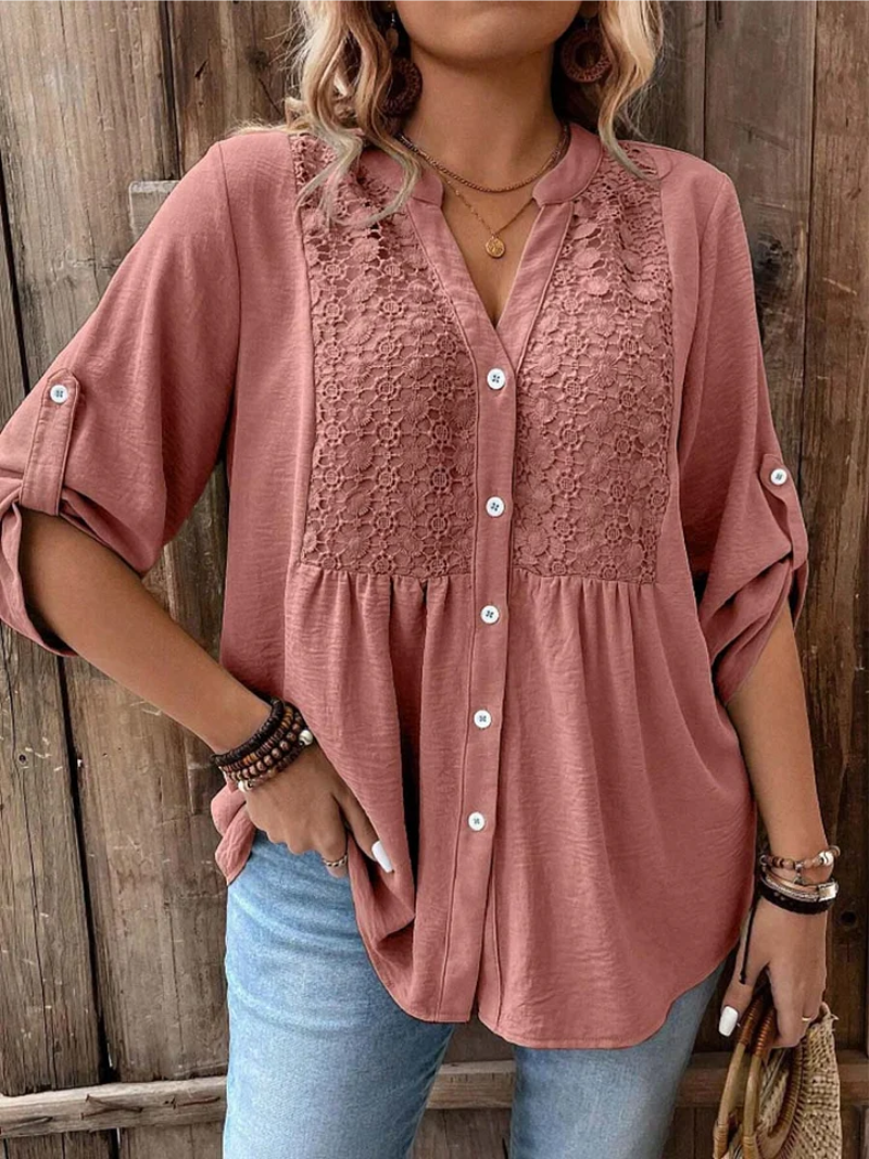 Adara™ - Elegante Bluse mit V-Ausschnitt