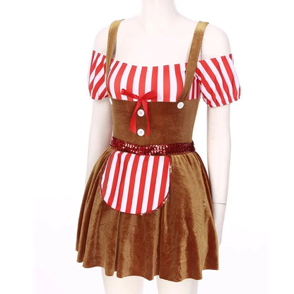Damen im bayerischen Dirndl-Kleid in stilvoller Trachtenmode