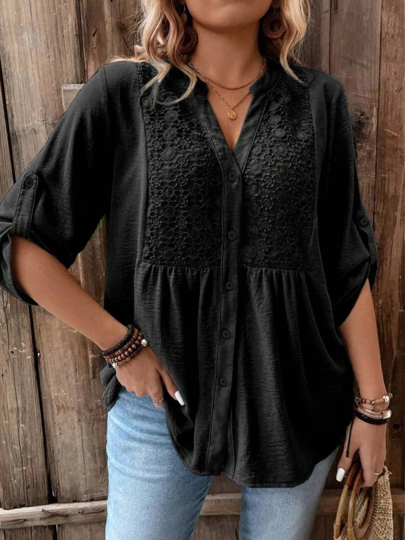 Adara™ - Elegante Bluse mit V-Ausschnitt