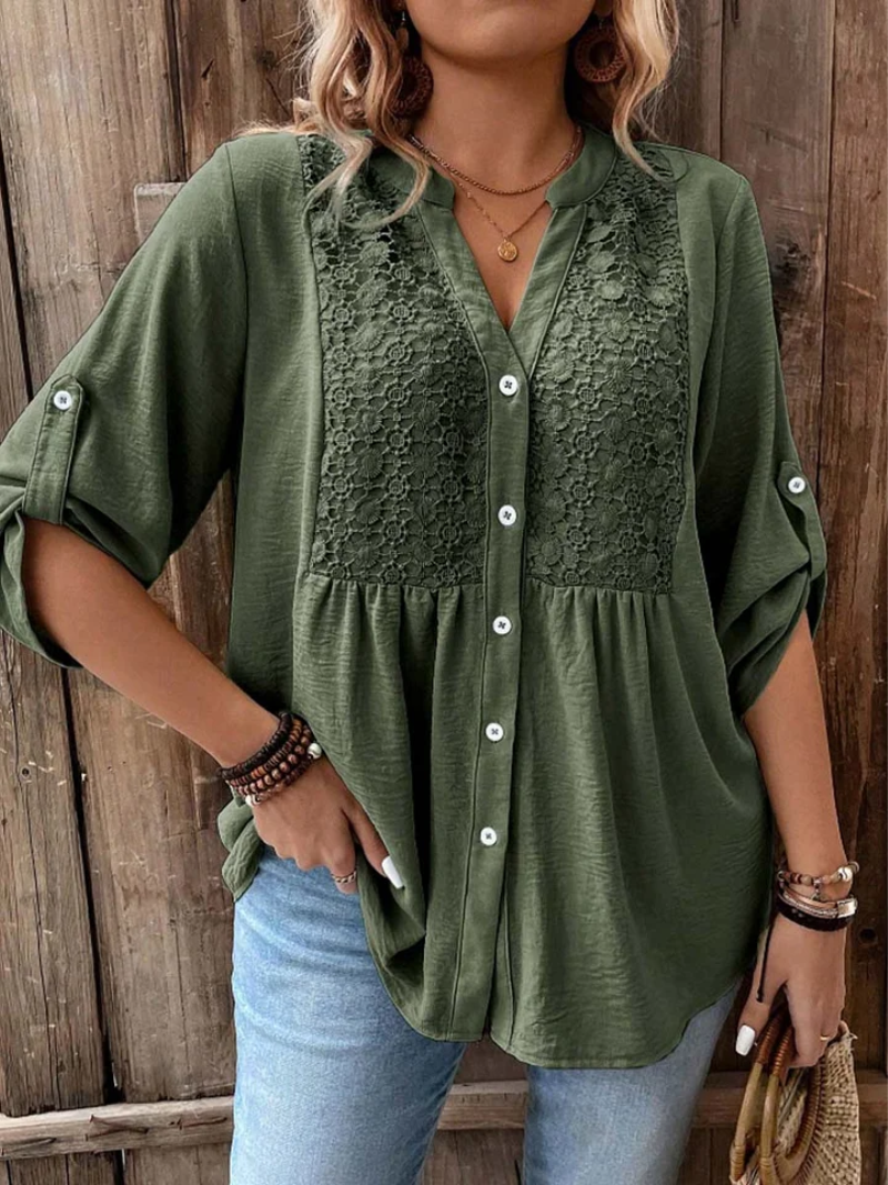 Adara™ - Elegante Bluse mit V-Ausschnitt