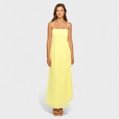 Flóssi - Elegantes Gelbes Maxikleid