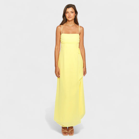 Flóssi - Elegantes Gelbes Maxikleid