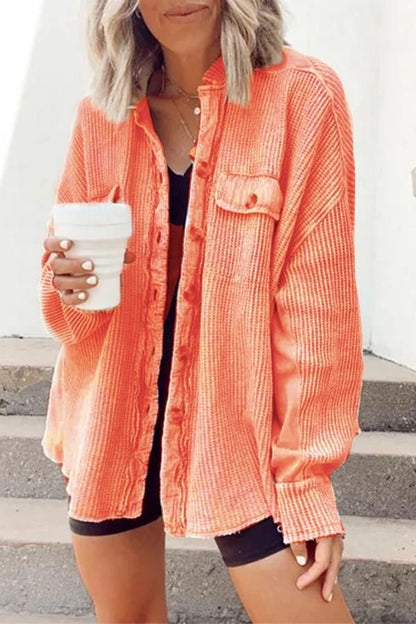 Damen Hemdjacke Mit Reverskragen Und Asymmetrischem Saum
