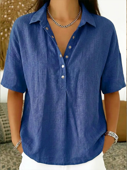 Willow - Bluse mit Kragen und Knopfleiste