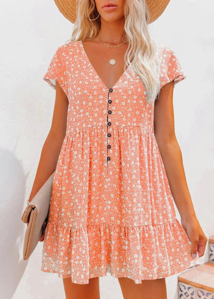 Hellblaues Boho-Minikleid für Damen