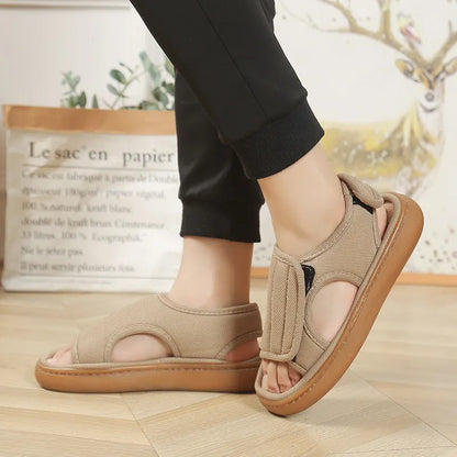 Damen Sandalen Mit Klettverschluss Rutschfest