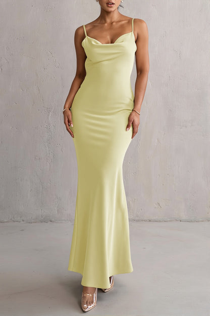 Maxikleid für Damen mit fließendem Rock und offenem Rücken