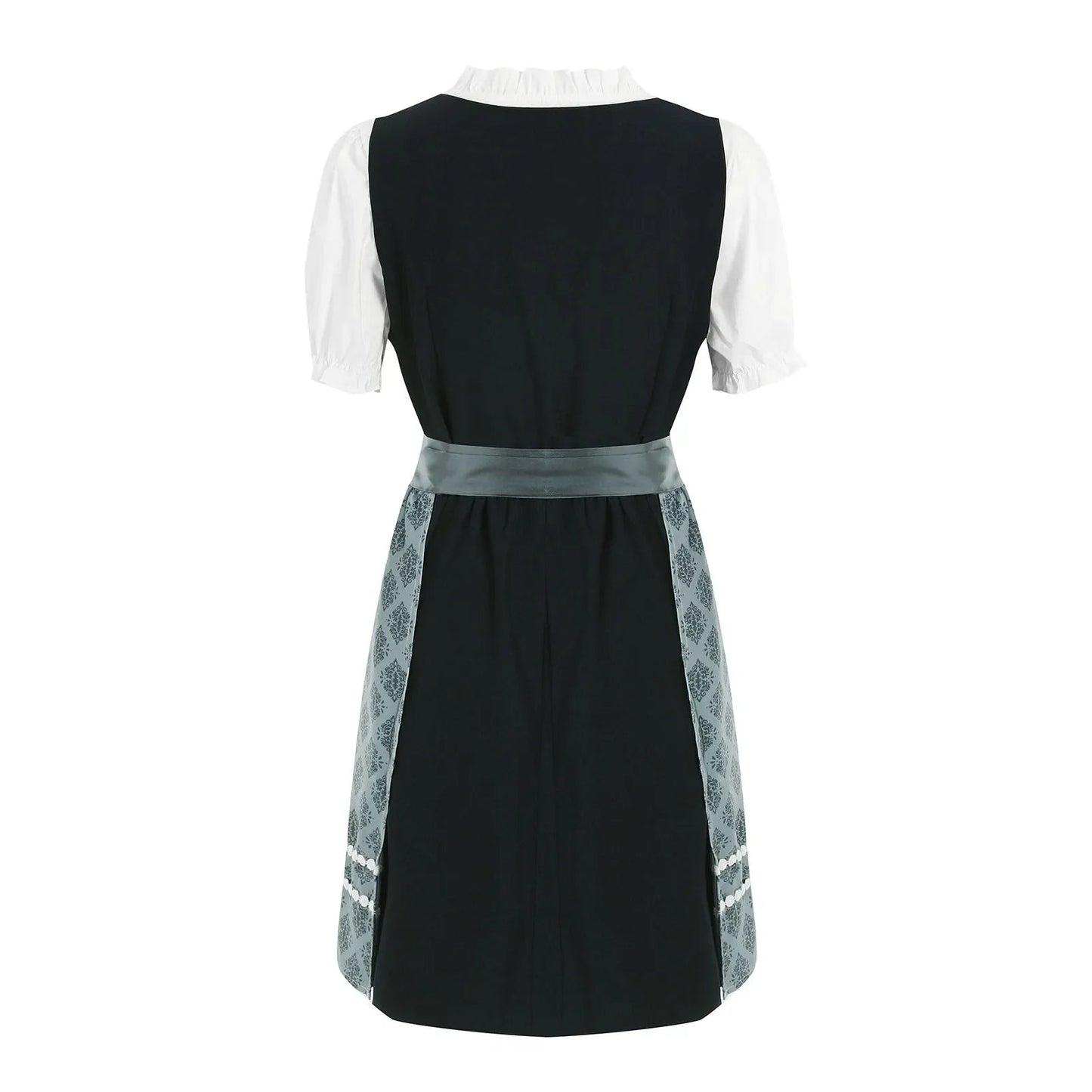 Slim-Fit-Damen-Dirndl aus Polyester mit traditioneller Schürze