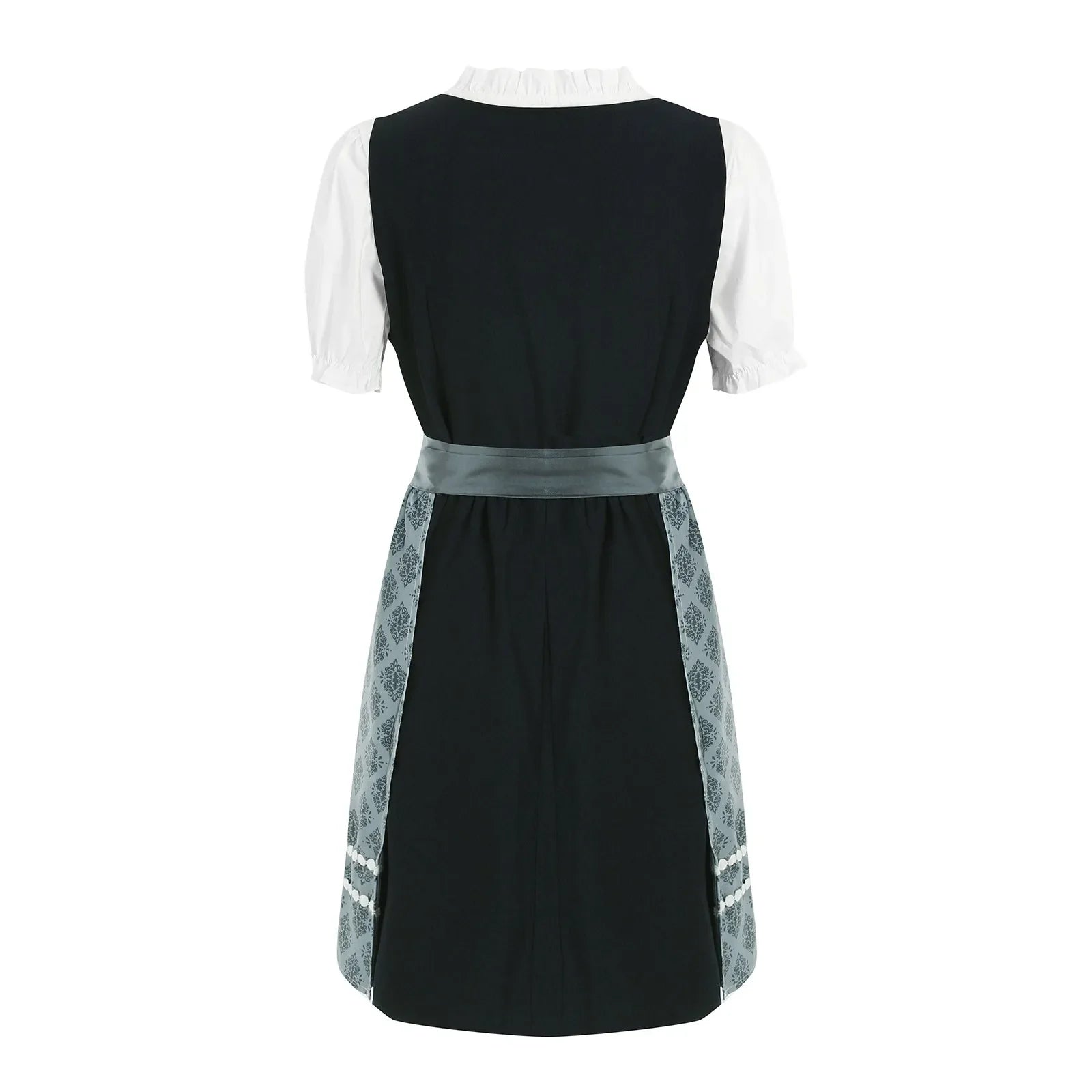 Slim-Fit-Damen-Dirndl aus Polyester mit traditioneller Schürze