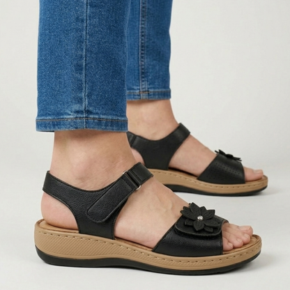 Damen Bequeme Sandalen mit Blumenmuster