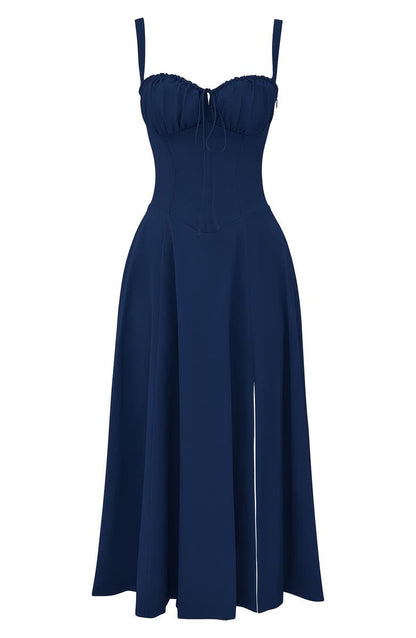 Florales Bustier-Midriff-Cutout-Bodycon-Kleid
